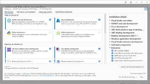 Screenshot der Workload